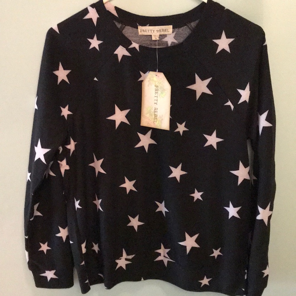 Black with white star sweater